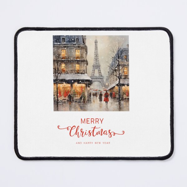 Item preview, Christmas in Paris postcard Eiffel Tower vintage Christmas card Snow Paris christmas postcard travel designed and sold by LaundrySalt.