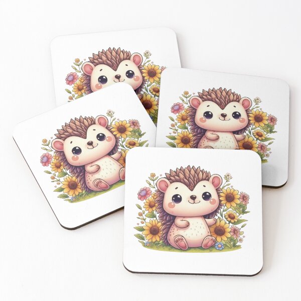 Item preview, Hedgehog Cutie With Sunflowers designed and sold by Kim Arnott.