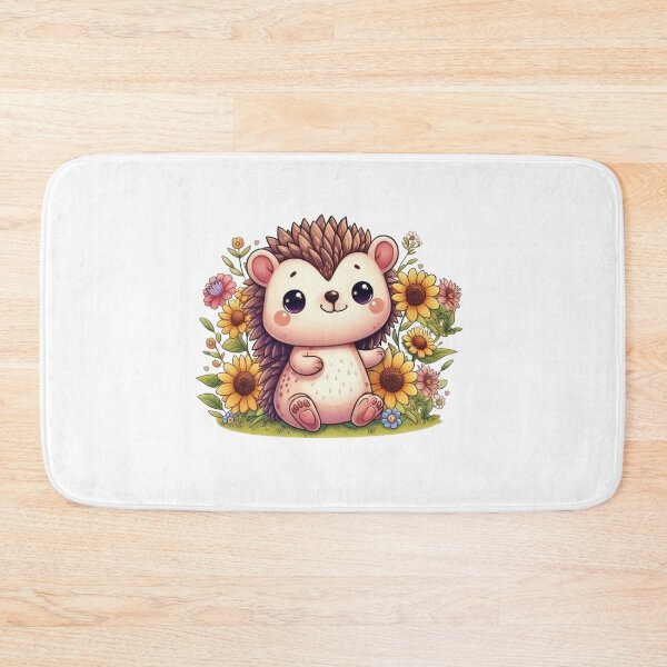 Item preview, Hedgehog Cutie With Sunflowers designed and sold by Kim Arnott.