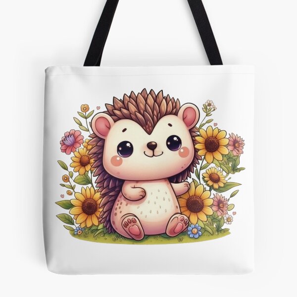 Item preview, Hedgehog Cutie With Sunflowers designed and sold by Kim Arnott.