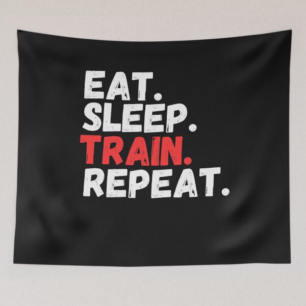 Item preview, Eat Sleep Train Repeat designed and sold by VividPrints Store (+7k ⭐⭐⭐⭐⭐).