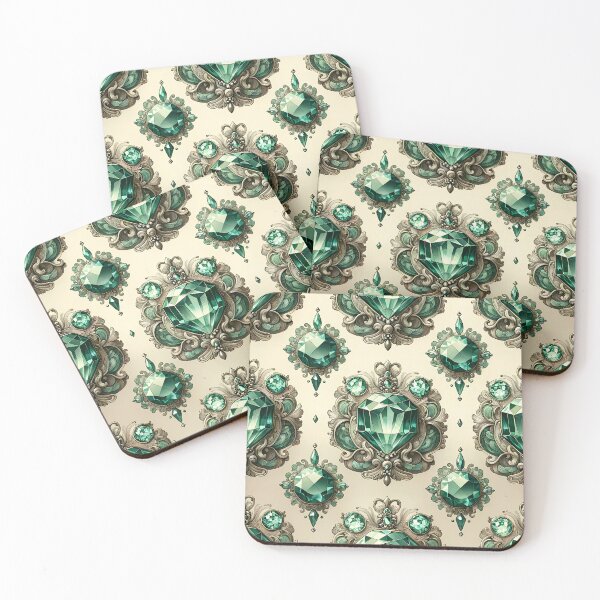 Item preview, Ornate Emeralds Pattern designed and sold by NeatSplash.