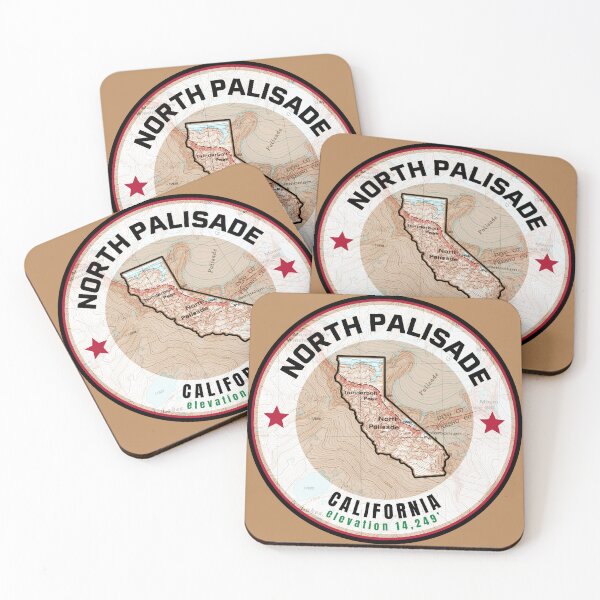 Item preview, California Mountain Map - North Palisade designed and sold by Willz Designz.