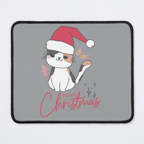 Item preview, Merry christmas with a cute cat smiling designed and sold by RIYASHstore.