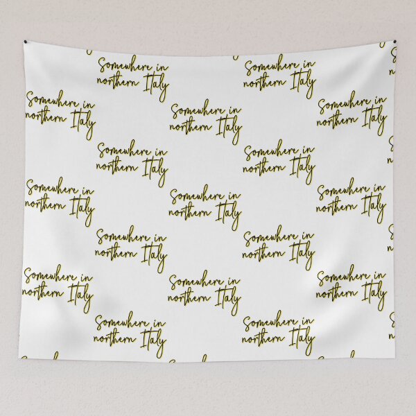 Item preview, Somewhere In Northern Italy Script Yellow Travel designed and sold by MetcaAi.