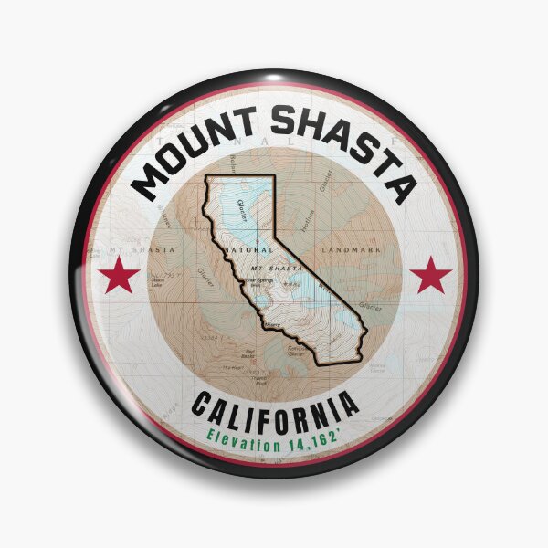 Artikelvorschau, Bergkarte von Kalifornien – Mount Shasta entworfen und verkauft von Willz Designz.
