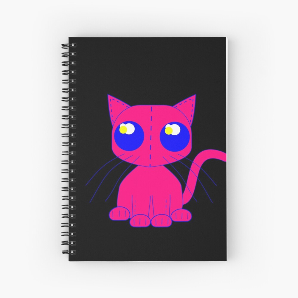 Impression Artistique Jouet Chat Rose Manga Kawaii Style Rose Yeux Bleus Par M Lorentsson Redbubble