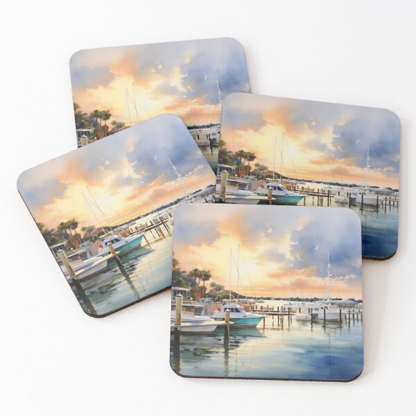 Item preview, Sunset in Tropical State Palm Trees Ocean Relaxation Canvas Print Wraps designed and sold by SandaArtDesign.