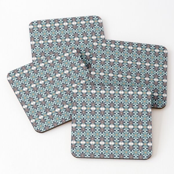 Item preview, Flowers - Greyish Teal, Elephant, Whiskey, Pale Copper and Soapstone Pattern designed and sold by PatternMyHome.