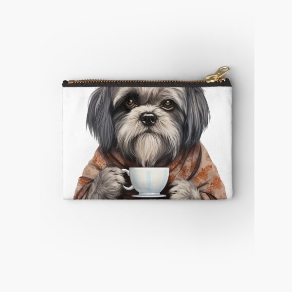 Item preview, Shitzu on it holding a cup of tea designed and sold by JonathanP514.