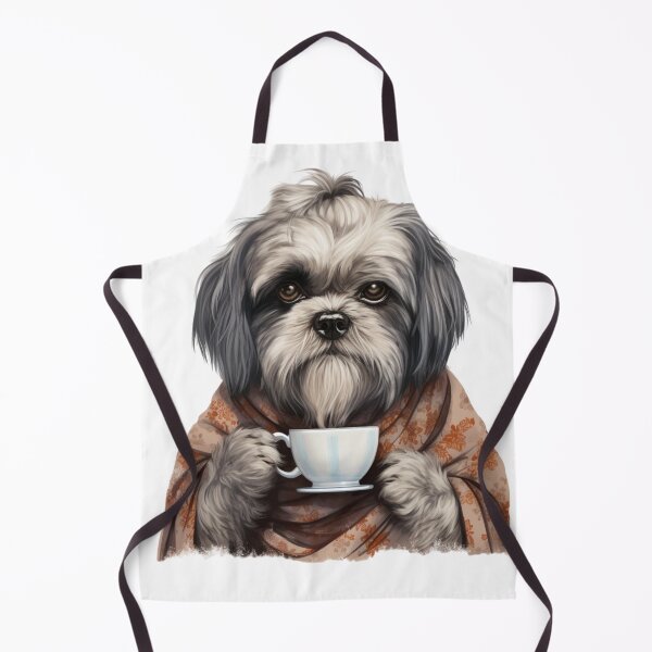 Item preview, Shitzu on it holding a cup of tea designed and sold by JonathanP514.