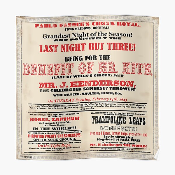Mr Kite - Victorian Circus Poster Poster