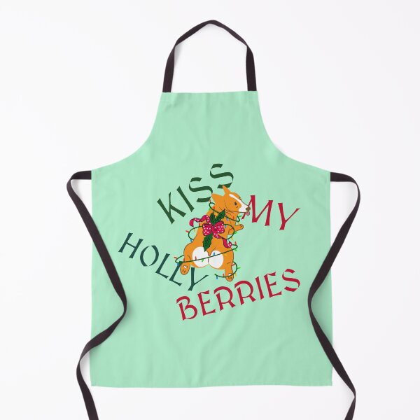 Item preview, “Kiss My Holly Berries” Sassy Holiday Corgi designed and sold by TickleSharkDsg.