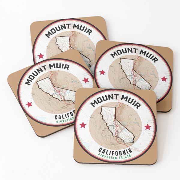 Item preview, California Mountain Map - Mount Muir designed and sold by Willz Designz.