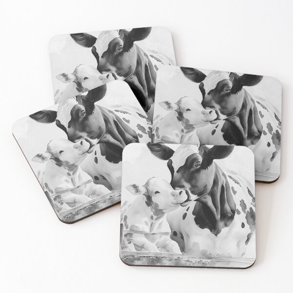 Item preview, Hereford Mother & Baby Cow Black and White designed and sold by TheAnimalZ00.