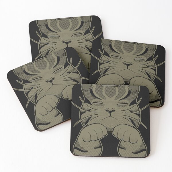 Item preview, Monmom Cat Olive Green designed and sold by SolooArtDesign.