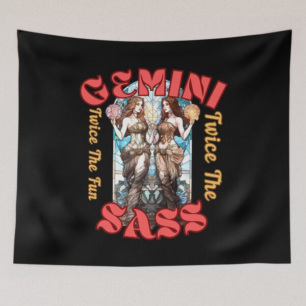 Item preview, Gemini: Twice The Fun, Twice The Sass. gemini astrology designed and sold by ZodiacWonders.