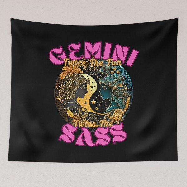 Item preview, Gemini: Twice The Fun, Twice The Sass. gemini lovers designed and sold by ZodiacWonders.