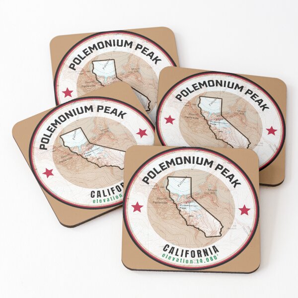 Item preview, California Mountain Map - Polemonium Peak designed and sold by Willz Designz.