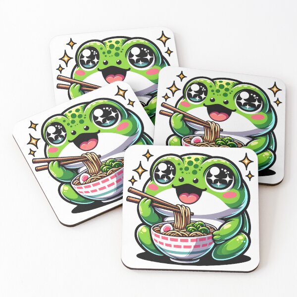 Item preview, Boricua Kawaii Coquí Eating Ramen Puerto Rican designed and sold by inkedtee.