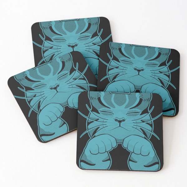 Item preview, Monmom Cat Turquoise designed and sold by SolooArtDesign.