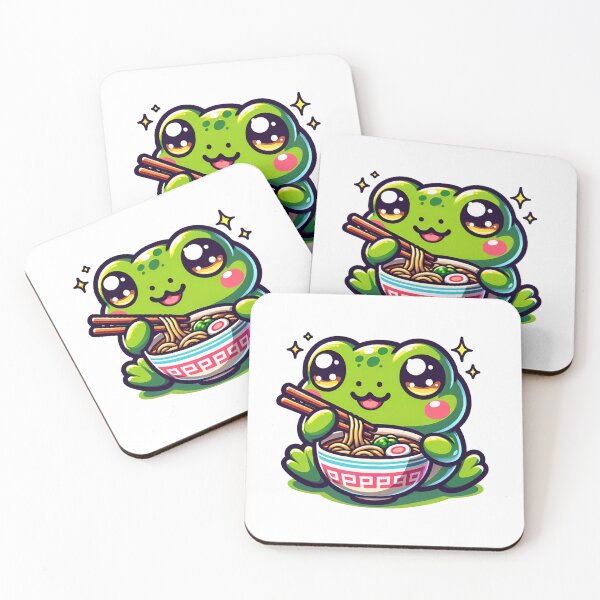 Item preview, Puerto Rican Kawaii Coquí Eating Ramen Boricua designed and sold by inkedtee.