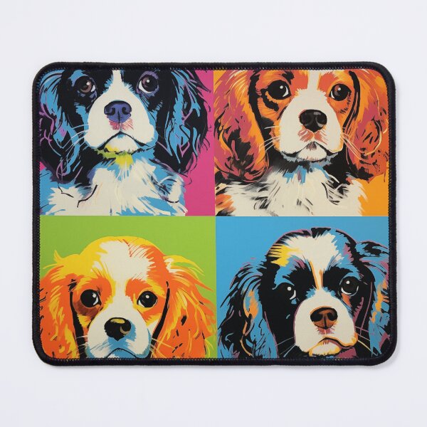 Item preview, Cavalier King Charles Spaniel Puppies in the style of Andy Warhol designed and sold by Dramaqueenbee.