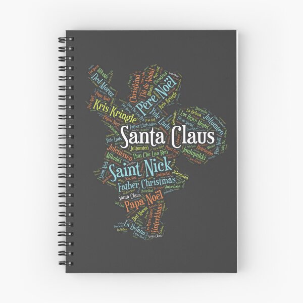 Item preview, Santa Claus Wordcloud for Darker Backgrounds designed and sold by WordsYouLove.