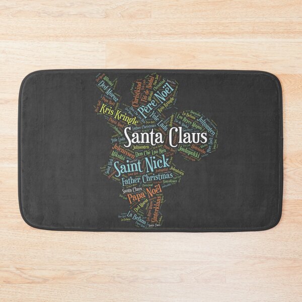 Item preview, Santa Claus Wordcloud for Darker Backgrounds designed and sold by WordsYouLove.