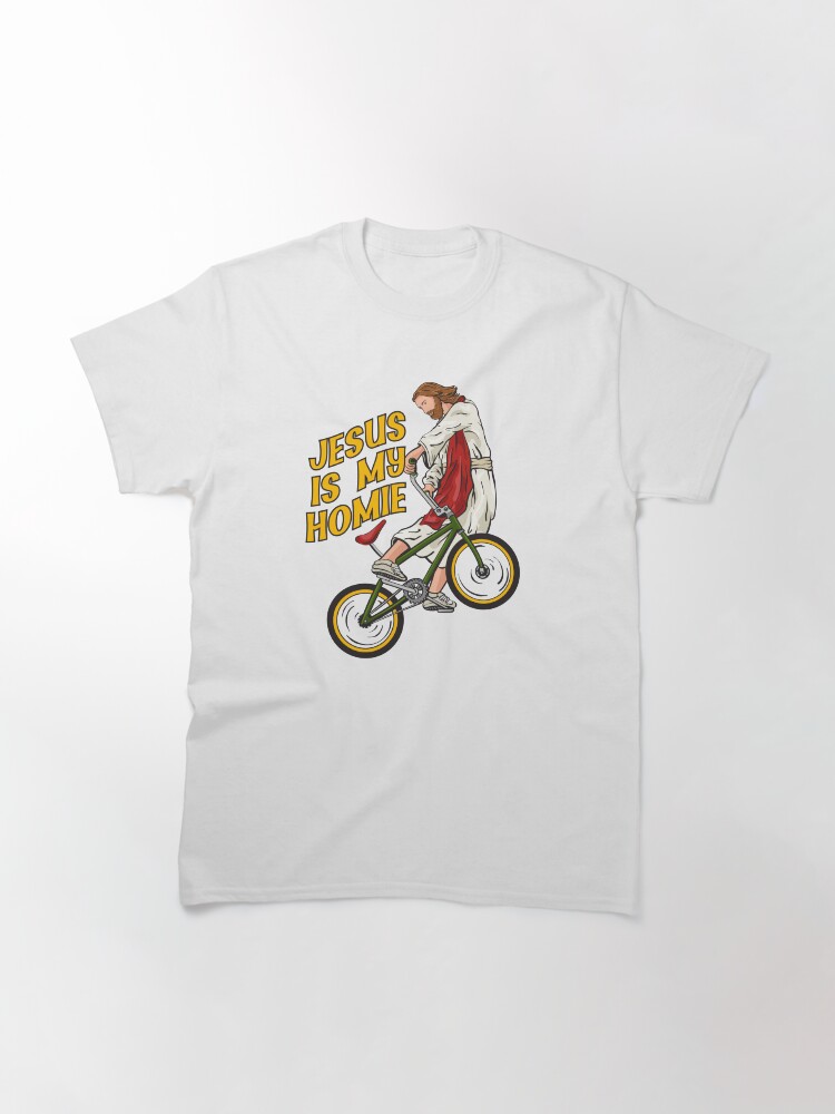Thumbnail 3 of 7, Classic T-Shirt, Jesus on BMX designed and sold by ChristlikeMerch.