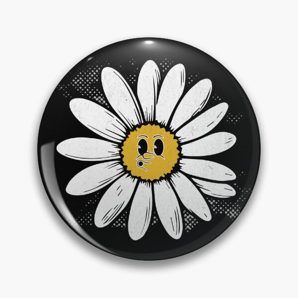 Item preview, Minimalist Carefree Daisy Flower Emoji With Texture Effect And Background Detail designed and sold by Ninety9Secrets.