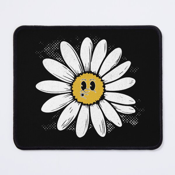 Item preview, Minimalist Carefree Daisy Flower Emoji With Texture Effect And Background Detail designed and sold by Ninety9Secrets.