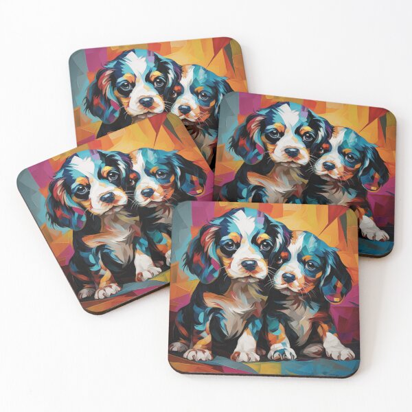 Artikelvorschau, Cavalier King Charles Spaniel abstrakte Kunst entworfen und verkauft von Dramaqueenbee.