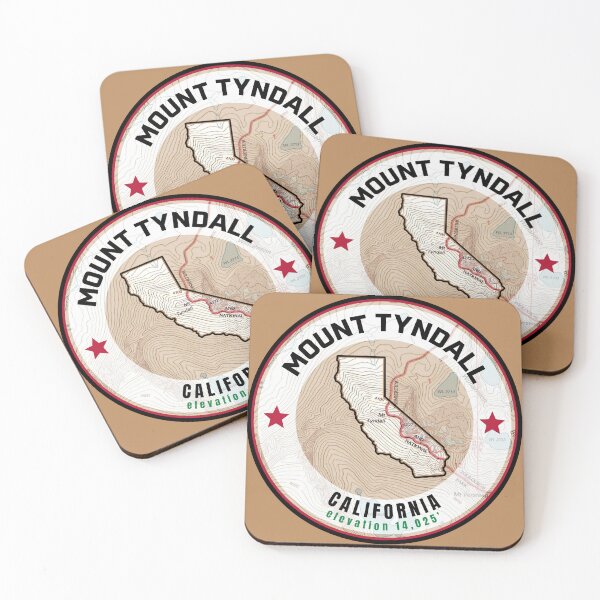 Item preview, California Mountain Map - Mount Tyndall designed and sold by Willz Designz.