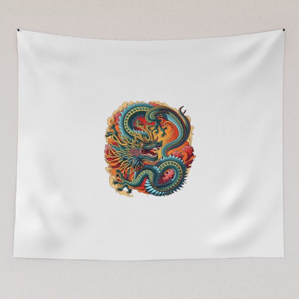 Item preview, Blue Dragon and Fire designed and sold by SabyDigitalArt.