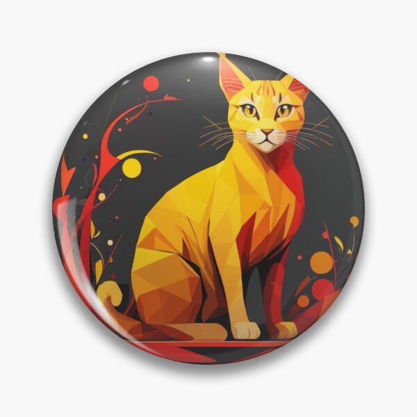 Item preview, Red yellow colorful Cat full body  designed and sold by jphillipscott.