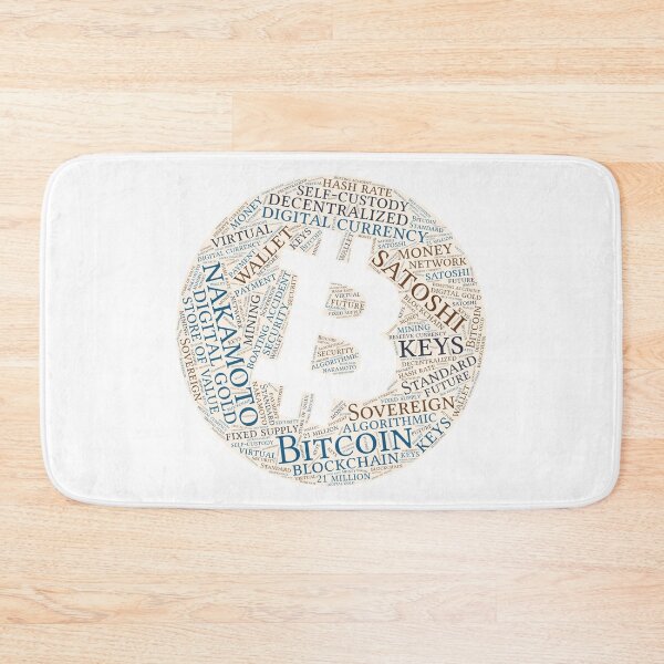 Item preview, Bitcoin Wordcloud for Lighter Backgrounds designed and sold by WordsYouLove.