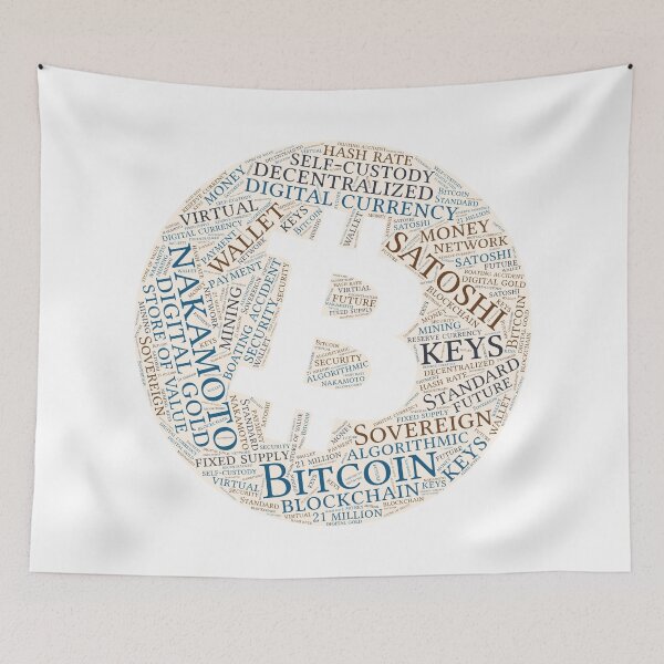 Item preview, Bitcoin Wordcloud for Lighter Backgrounds designed and sold by WordsYouLove.