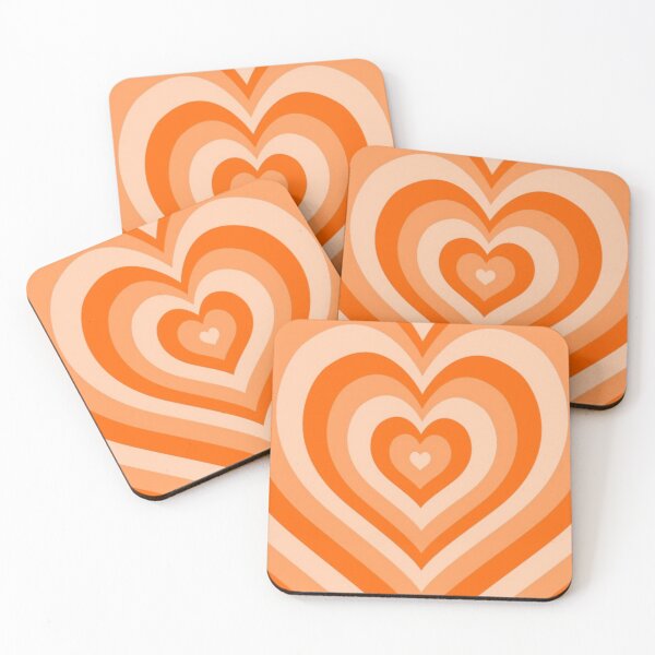 Item preview, Aesthetic Orange Heart Poster designed and sold by Lucy Marrett.