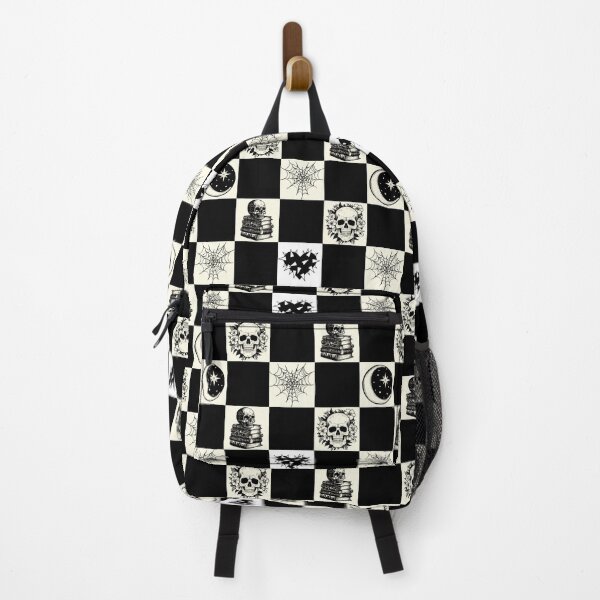 Item preview, Goth Skull Checkered Black & White: A Darkly Delightful Design designed and sold by AryaSubramanian.