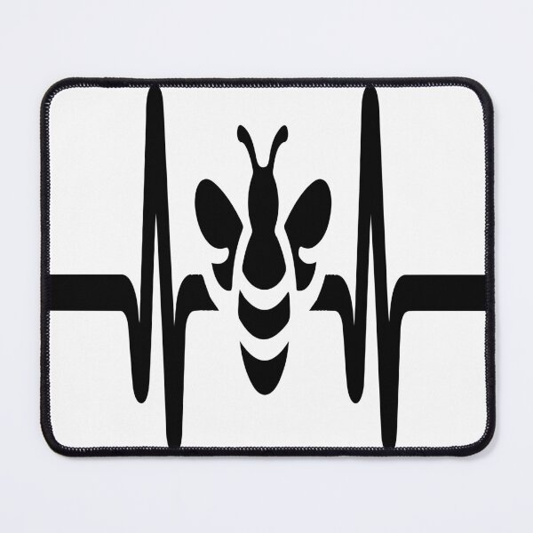 Item preview, Heartbeat Bumblebee: Minimalist Black Bee Silhouette Design designed and sold by MegaDirt.