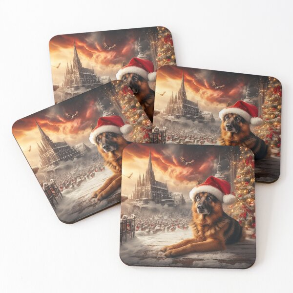 Item preview, Santa's Paws German Shepherd Christmas Charm designed and sold by Daniel Dudgeon.