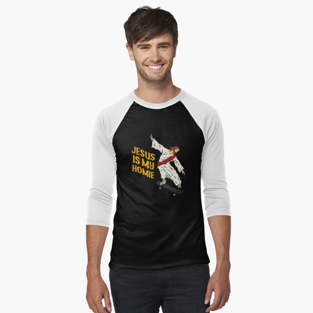 Item preview, Baseball ¾ Sleeve T-Shirt designed and sold by ChristlikeMerch.