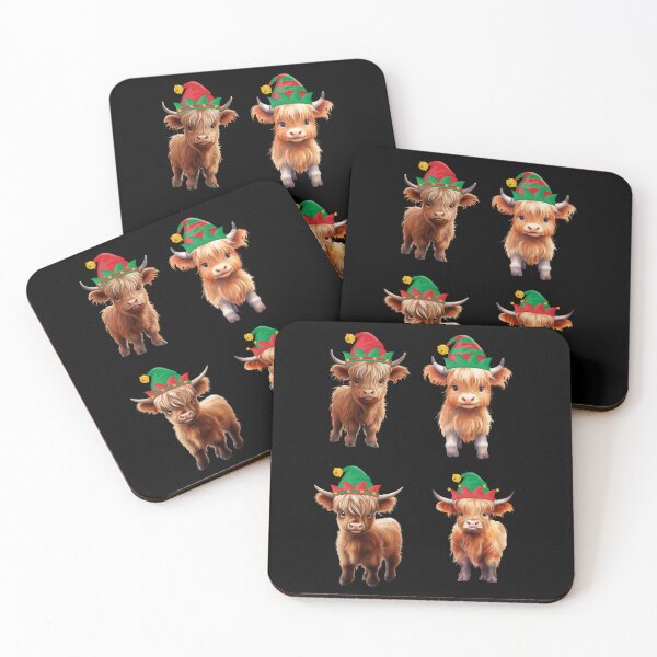 Item preview, Christmas Elf Baby Highland Cows designed and sold by TheAnimalZ00.