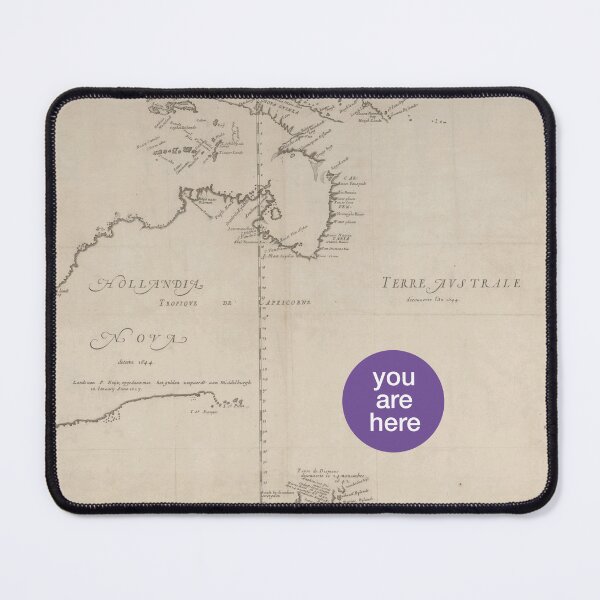 Item preview, you are here (Gadigal Land) designed and sold by Peter Fyfe's Squalid Little Merch Shop.