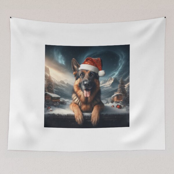 Item preview, Snowflake Sentinel Holiday German Shepherd designed and sold by Daniel Dudgeon.