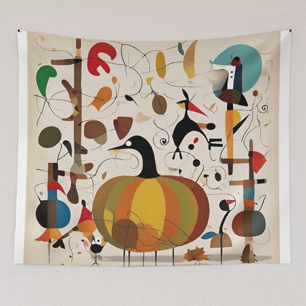 Item preview, Joan Miro Inspired Abstract Pumpkin Turkey  designed and sold by bettypure.