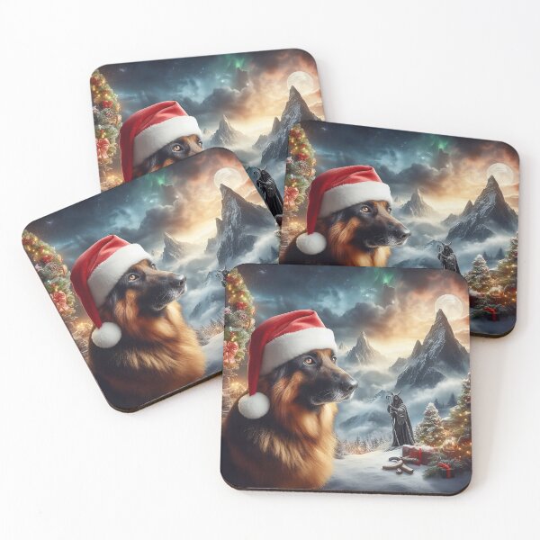Item preview, Yuletide Guardian German Shepherd in Snow designed and sold by Daniel Dudgeon.
