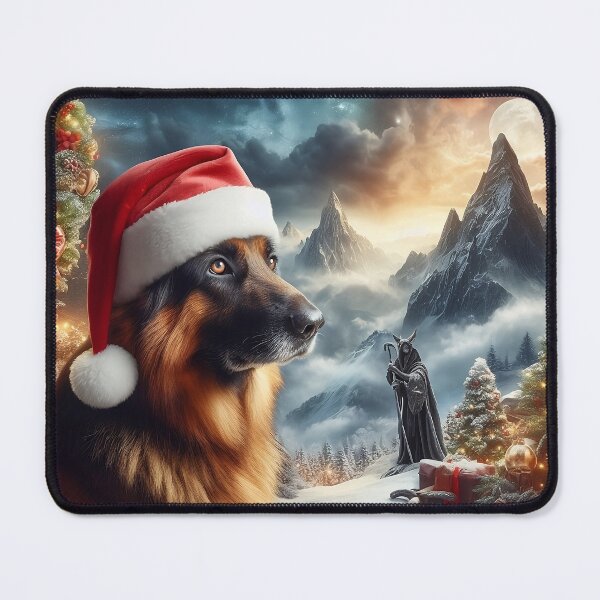 Item preview, Yuletide Guardian German Shepherd in Snow designed and sold by Daniel Dudgeon.