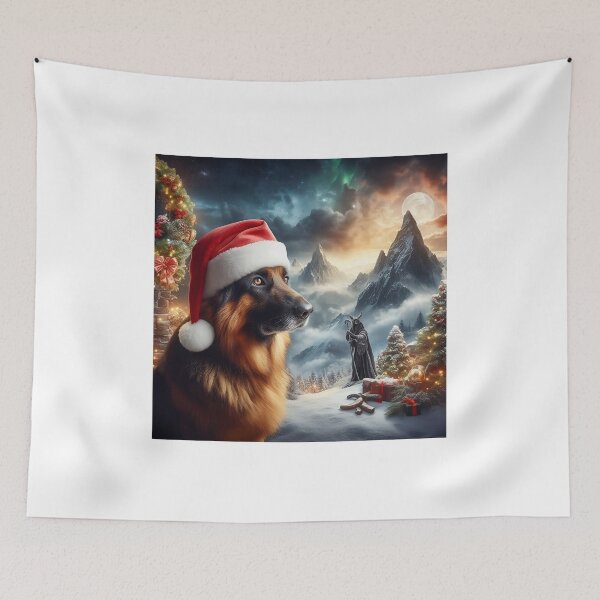 Item preview, Yuletide Guardian German Shepherd in Snow designed and sold by Daniel Dudgeon.